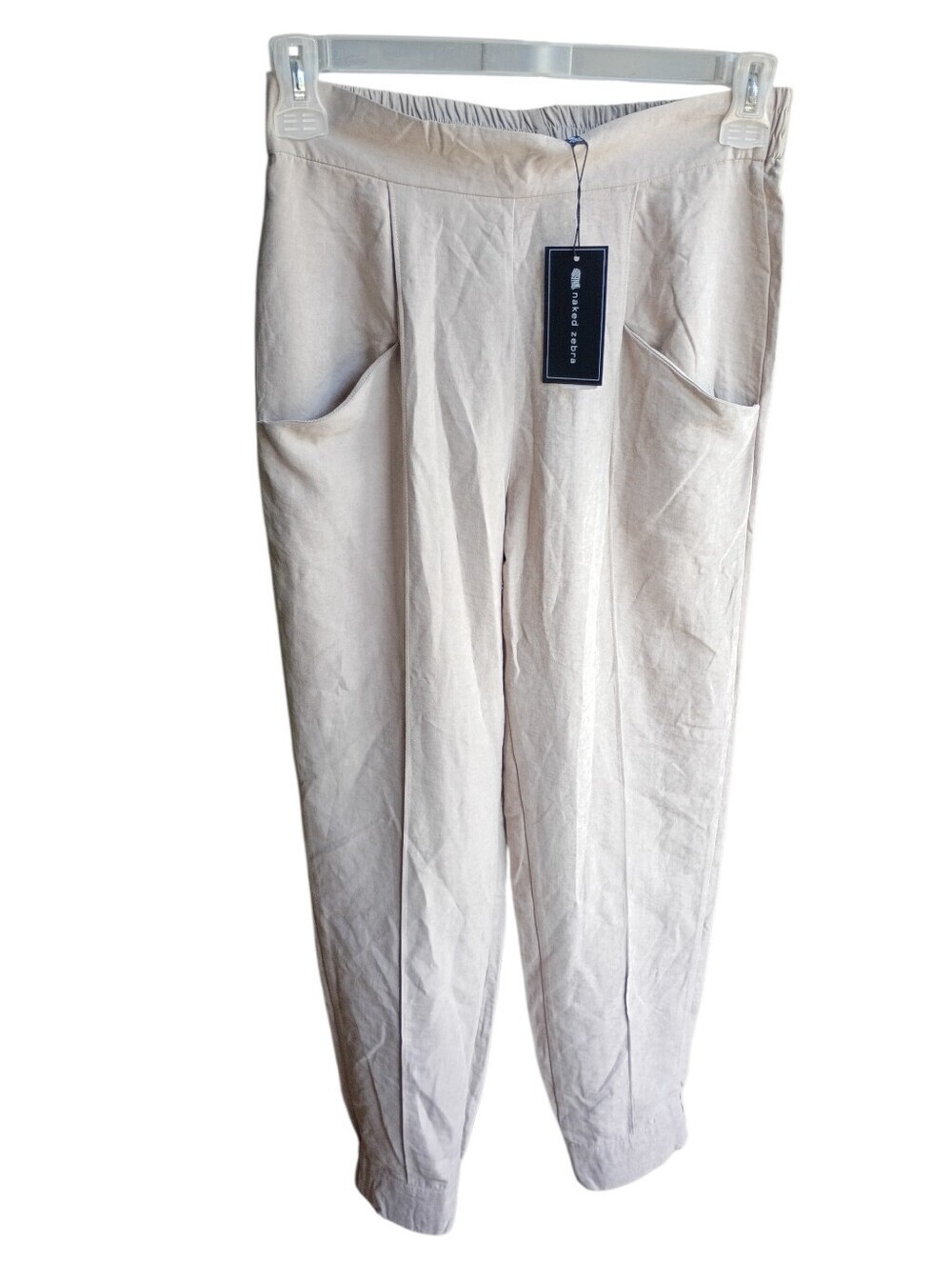 NWT Naked Zebra Taupe Tapered Soft Matte Joggers Size Medium